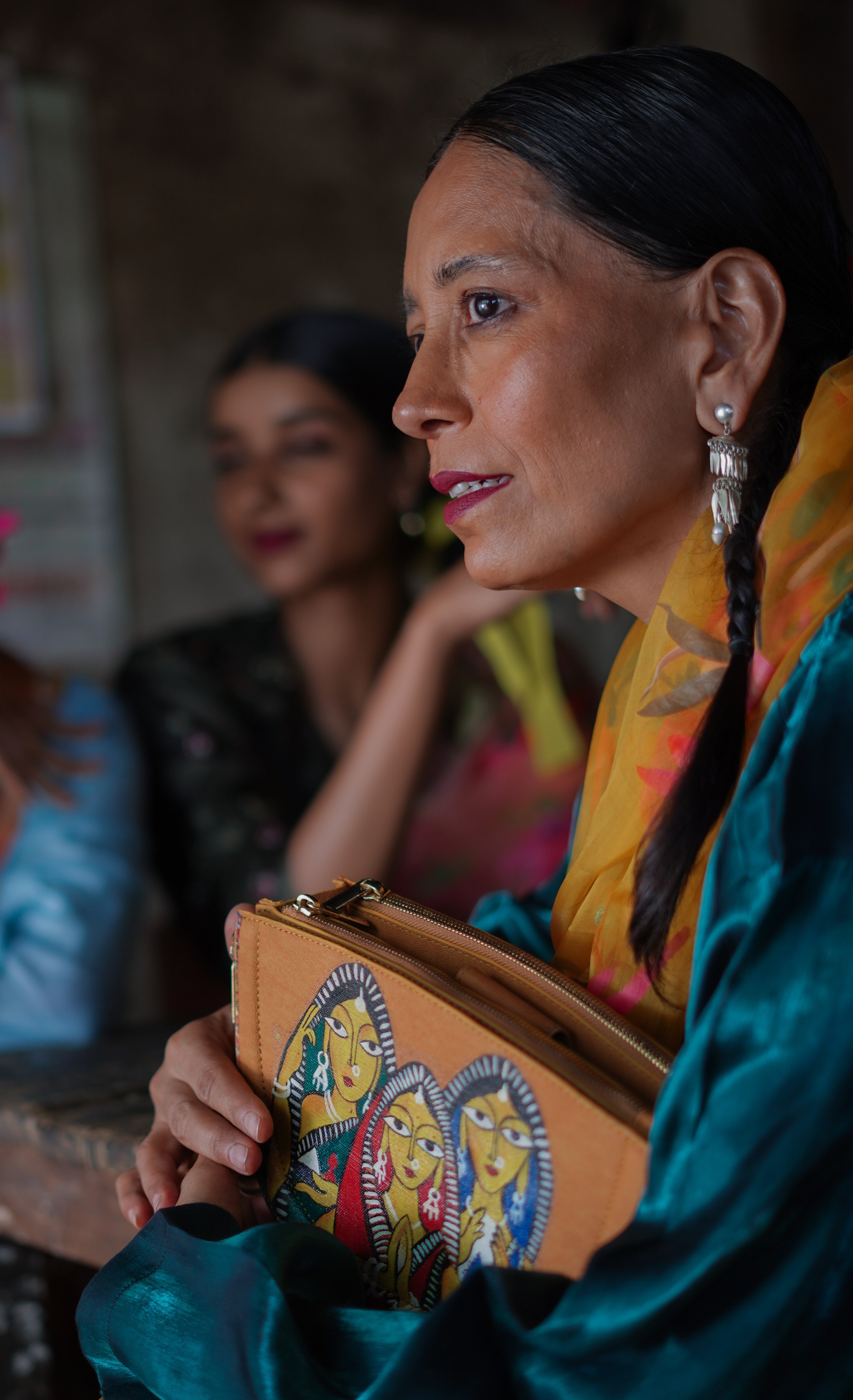 Patachitra Half Moon Bag