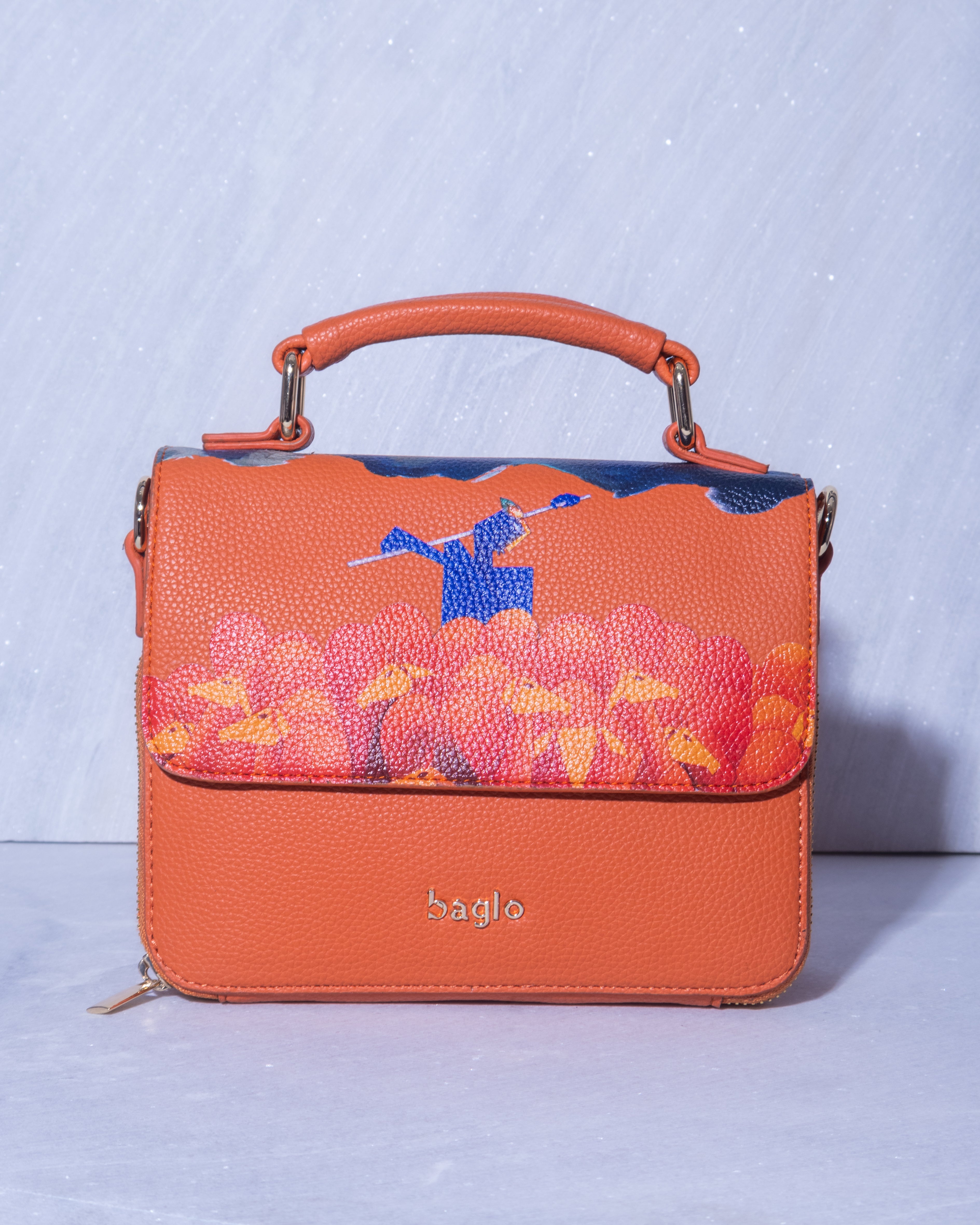 ABSTRACT BUNDLE BOX BAG Orange