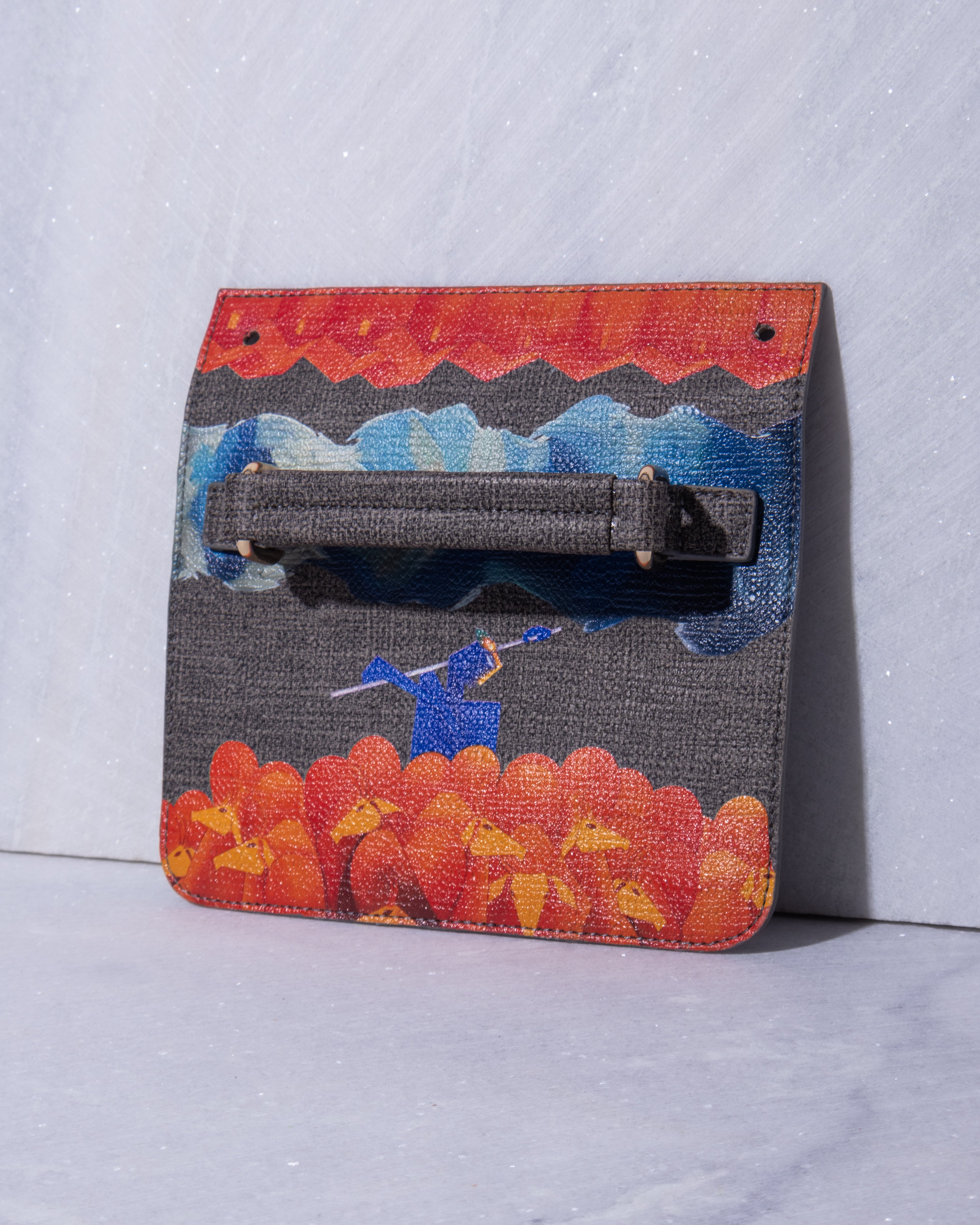 ABSTRACT BUNDLE BOX BAG Grey