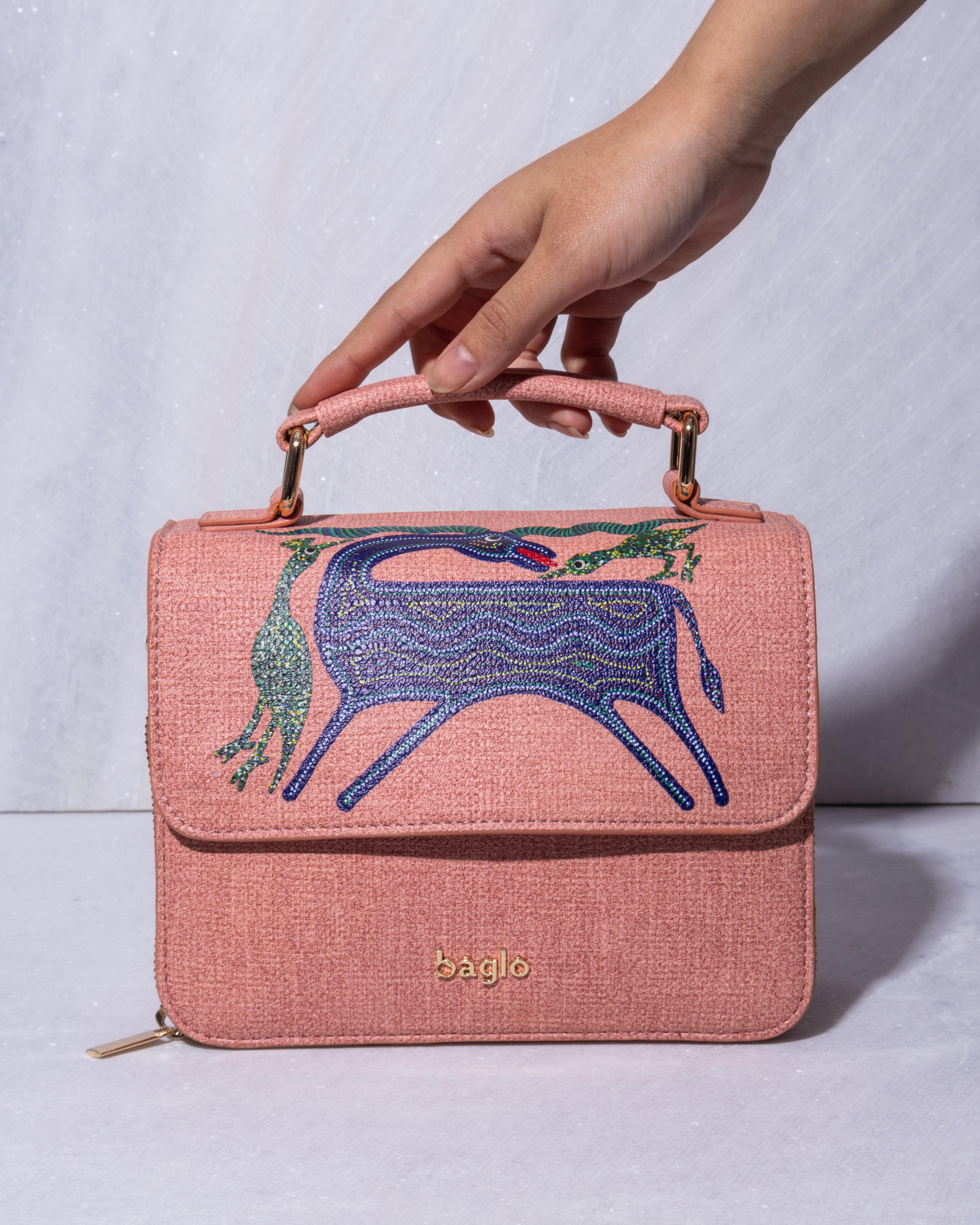 ANIMAL BUNDLE BOX BAG Pink