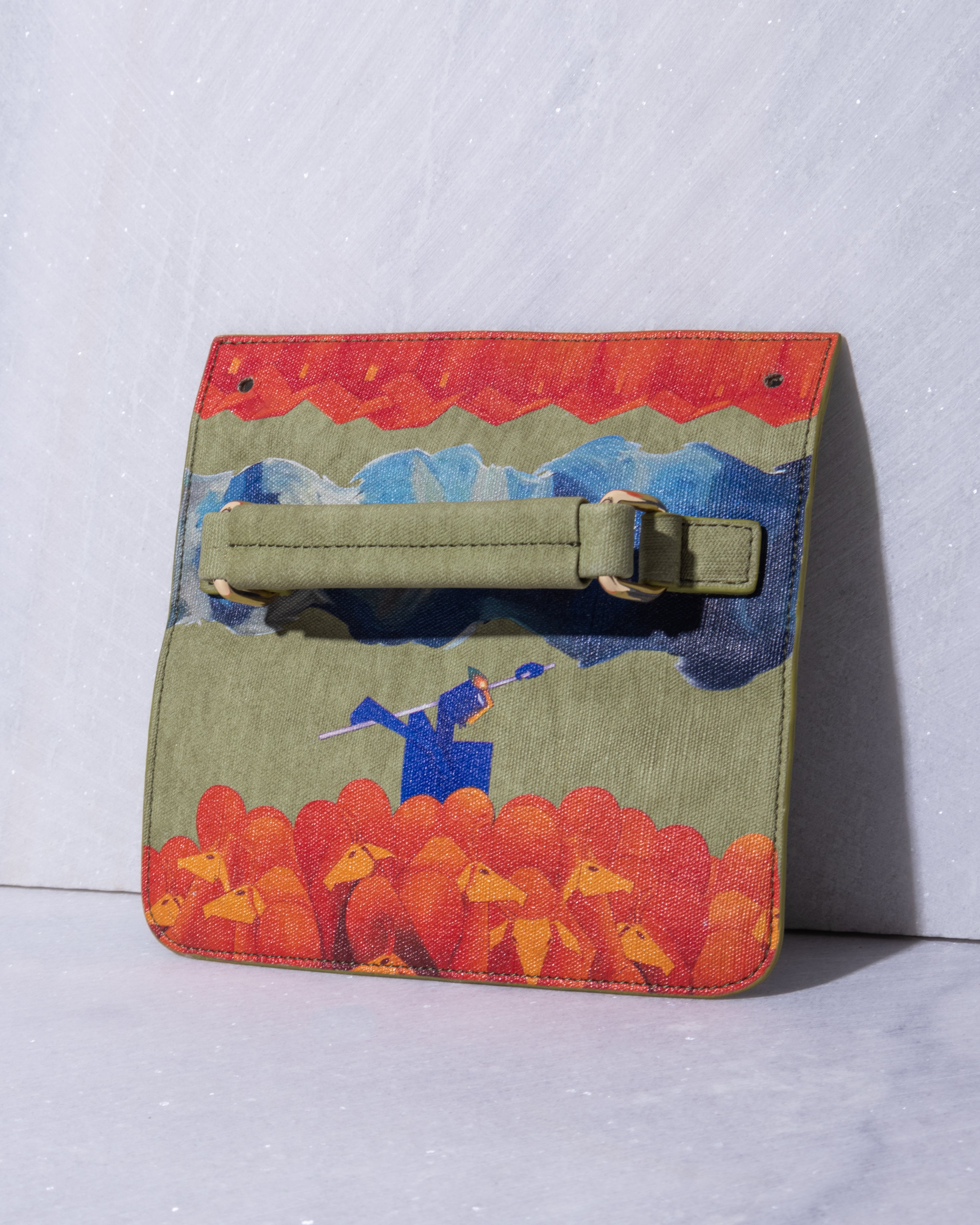 ABSTRACT BUNDLE BOX BAG Green