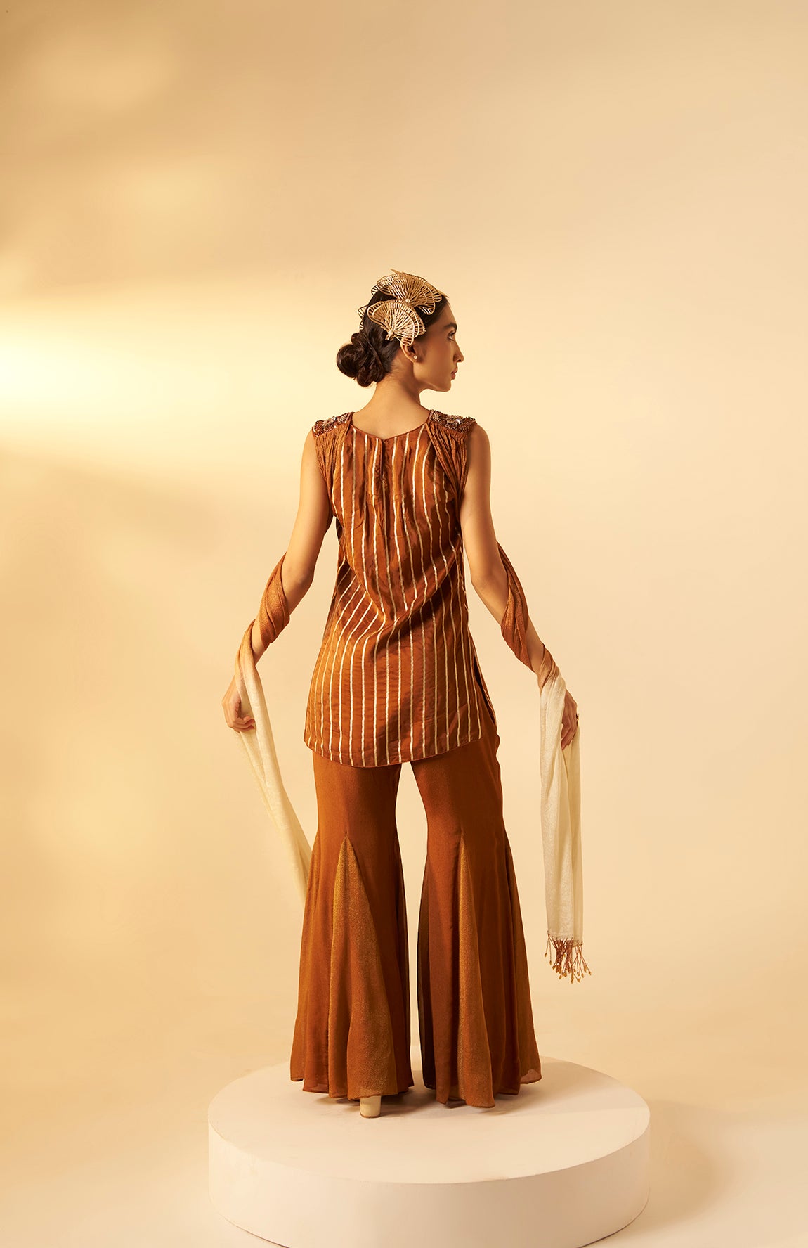 Divya- Tunic set with attached dupatta