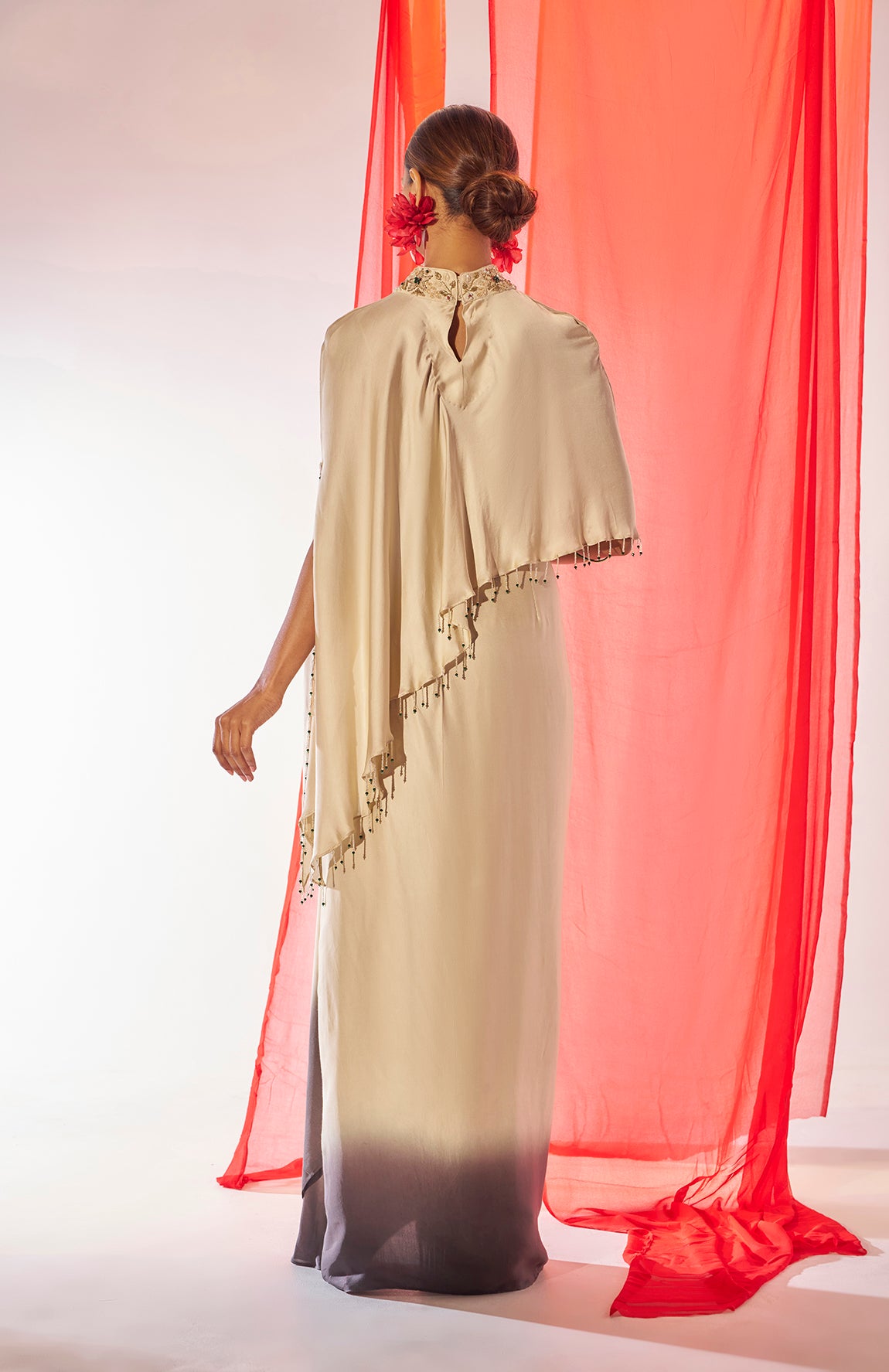 Aparajita- Draped skirt and cape set