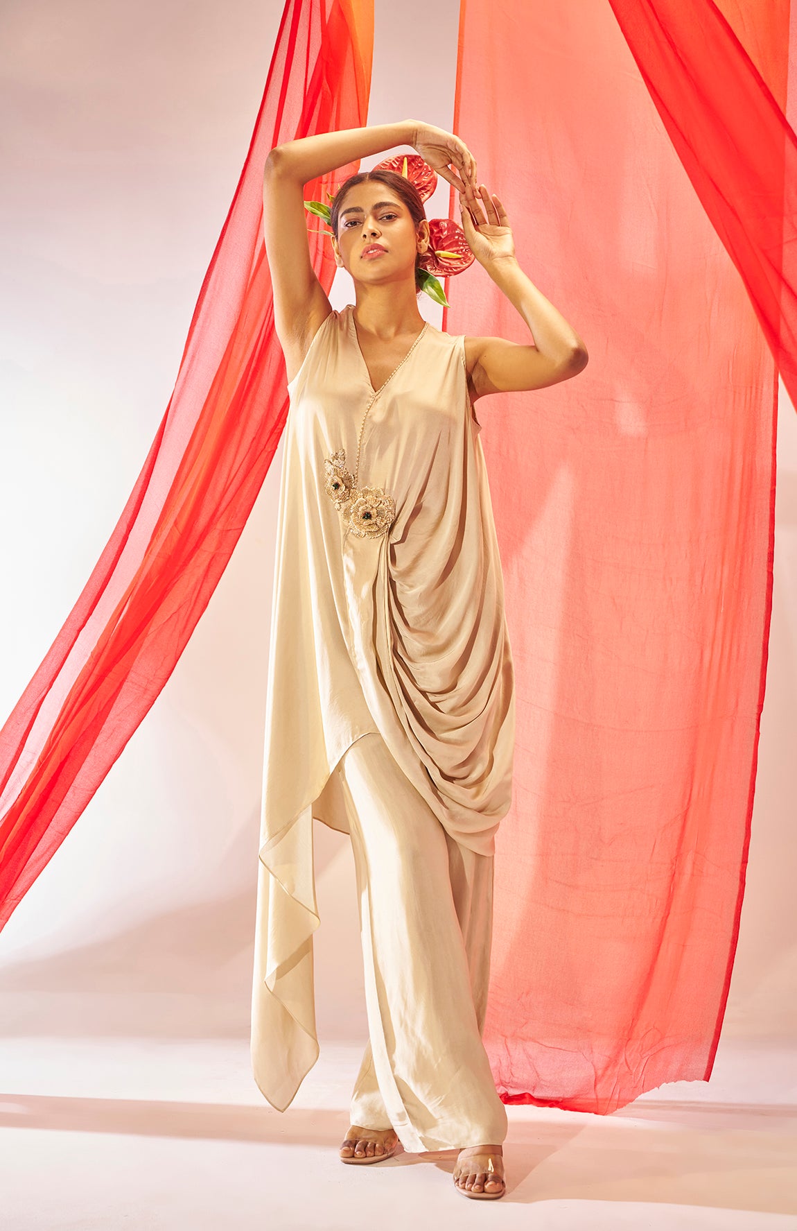 Sundari- Draped tunic and pants