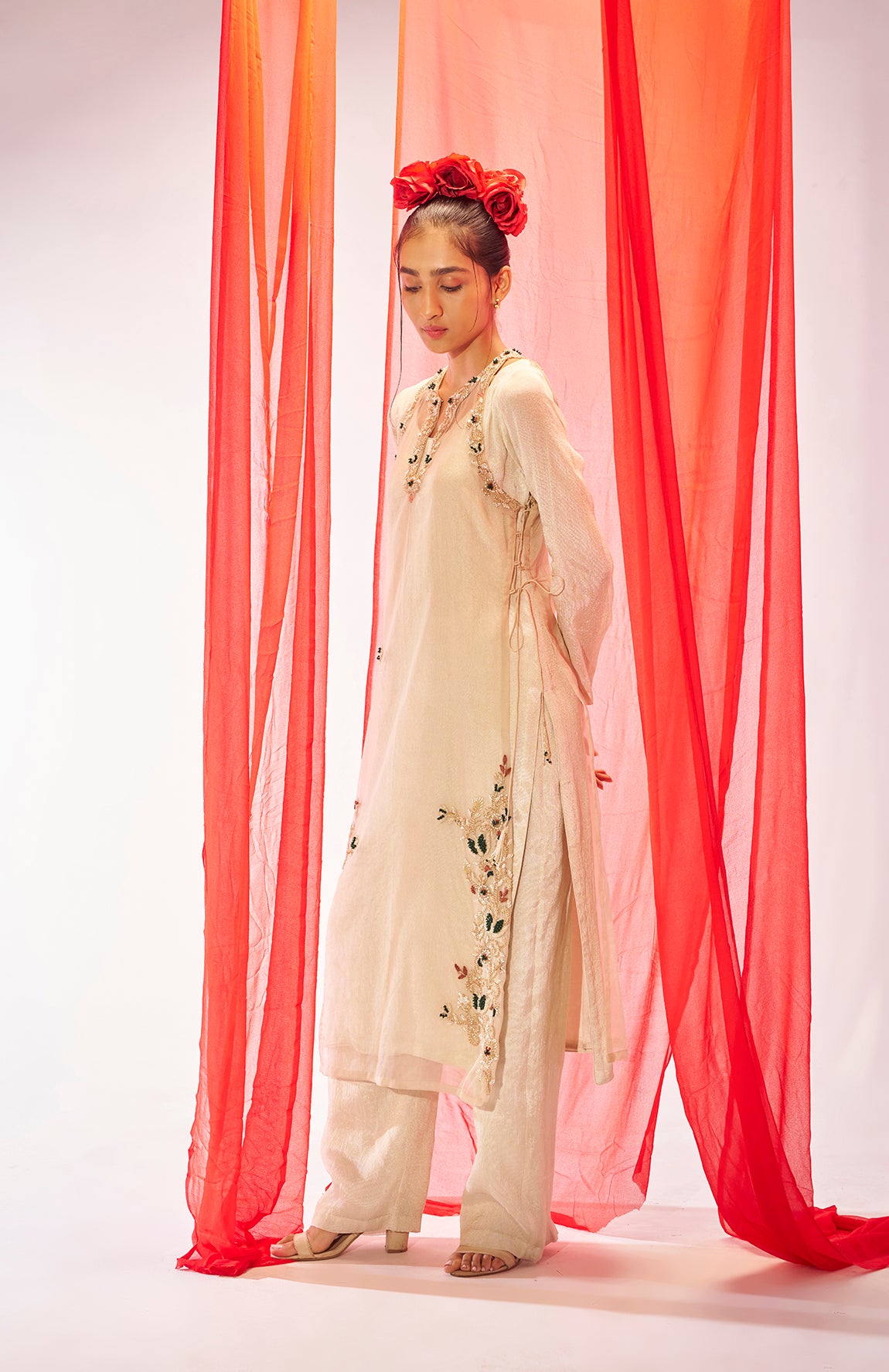 Shwetambara- Layered Kurta set