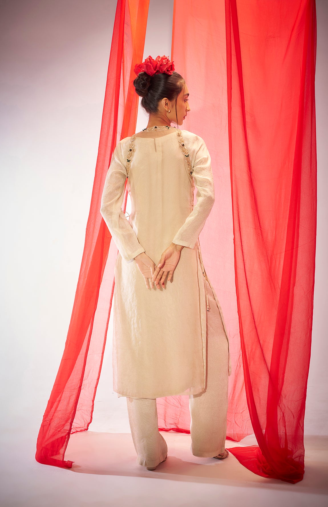 Shwetambara- Layered Kurta set