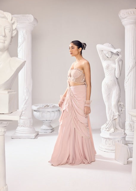 CLARA PEARL DRAPE SAREE