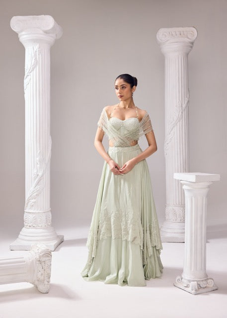 AUSTIN DRAPE LEHENGA SET