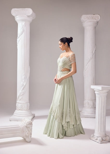 AUSTIN DRAPE LEHENGA SET