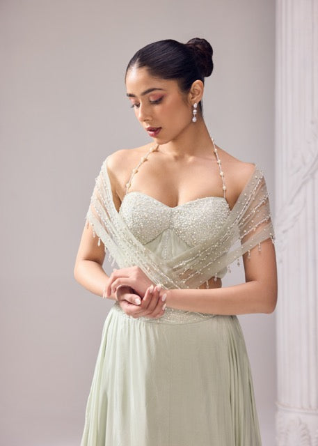 AUSTIN DRAPE LEHENGA SET