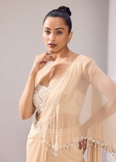 A- SYMMETRICAL DRAPE SAREE