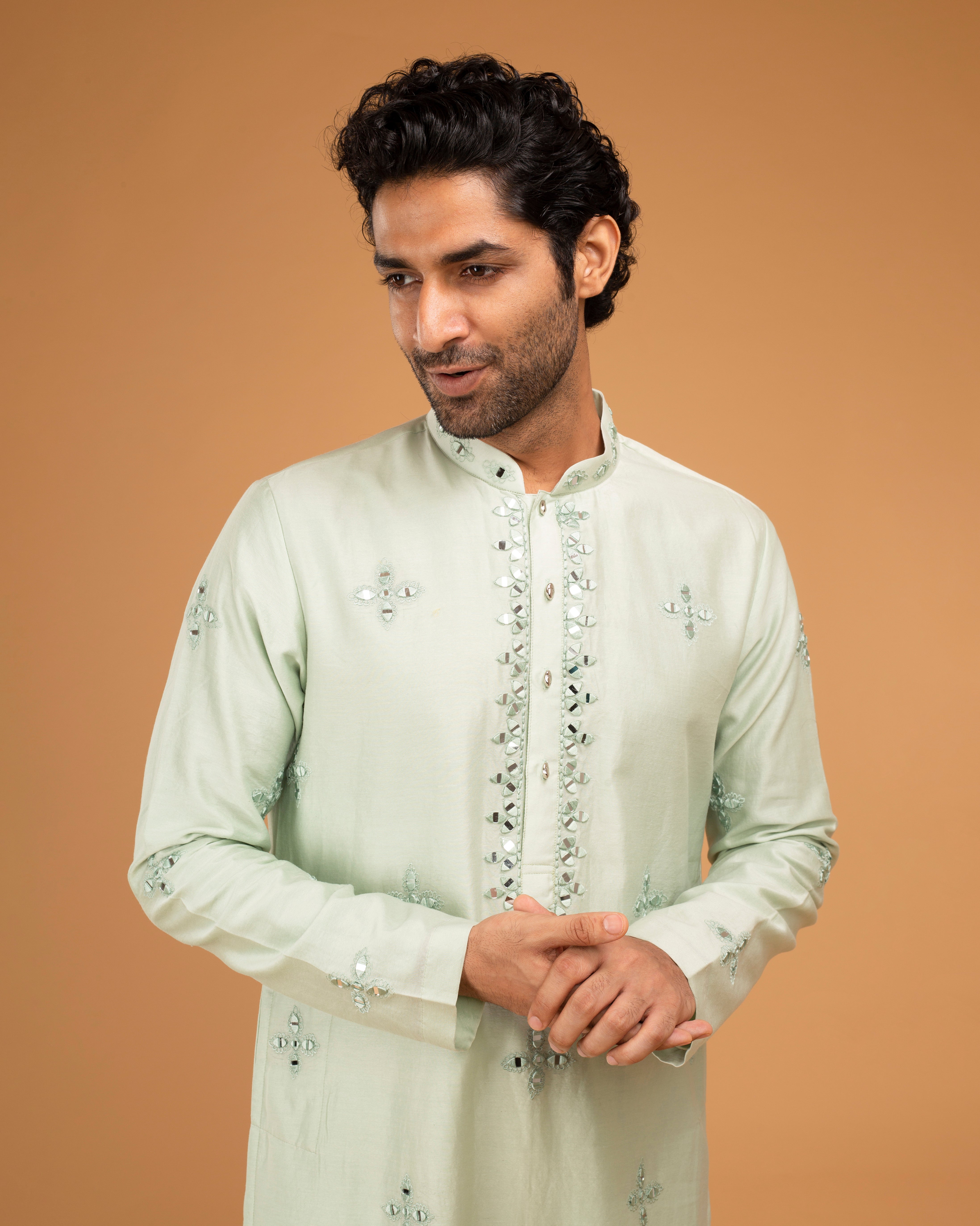 Mint Green Mirror Kurta Set